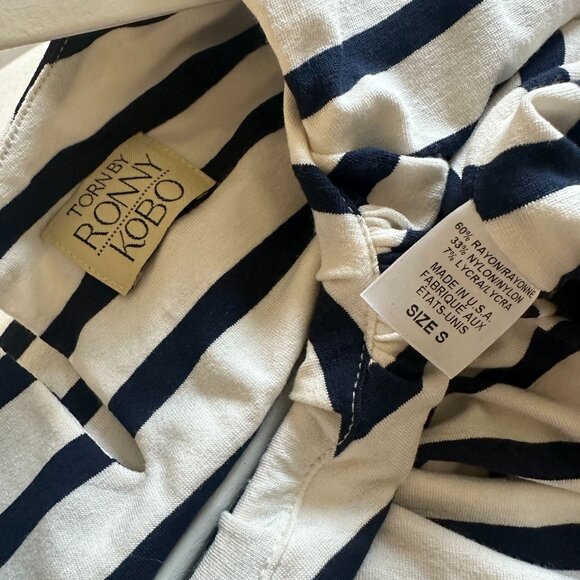 Torn by Ronny Kobo Dress Striped Jersey Knit Bodycon Dress Size Small - Picture 8 of 11